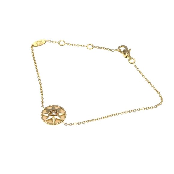 DIOR 18k Rose Gold Diamond Charm Bracelet - Picture 1 of 11
